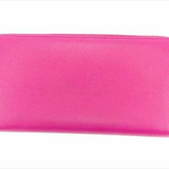 Auth Saint Laurent Wallet Purse Logo Pink Gold leather Woman - Picture 5 of 7